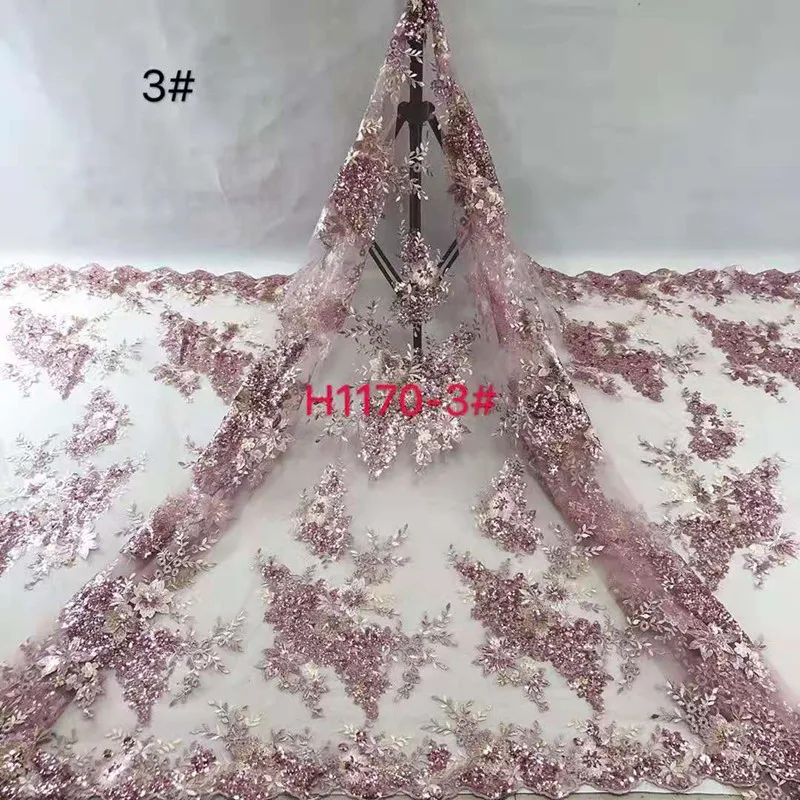 Новейшая кружевная ткань с блестками Африканское французское Сетчатое кружево