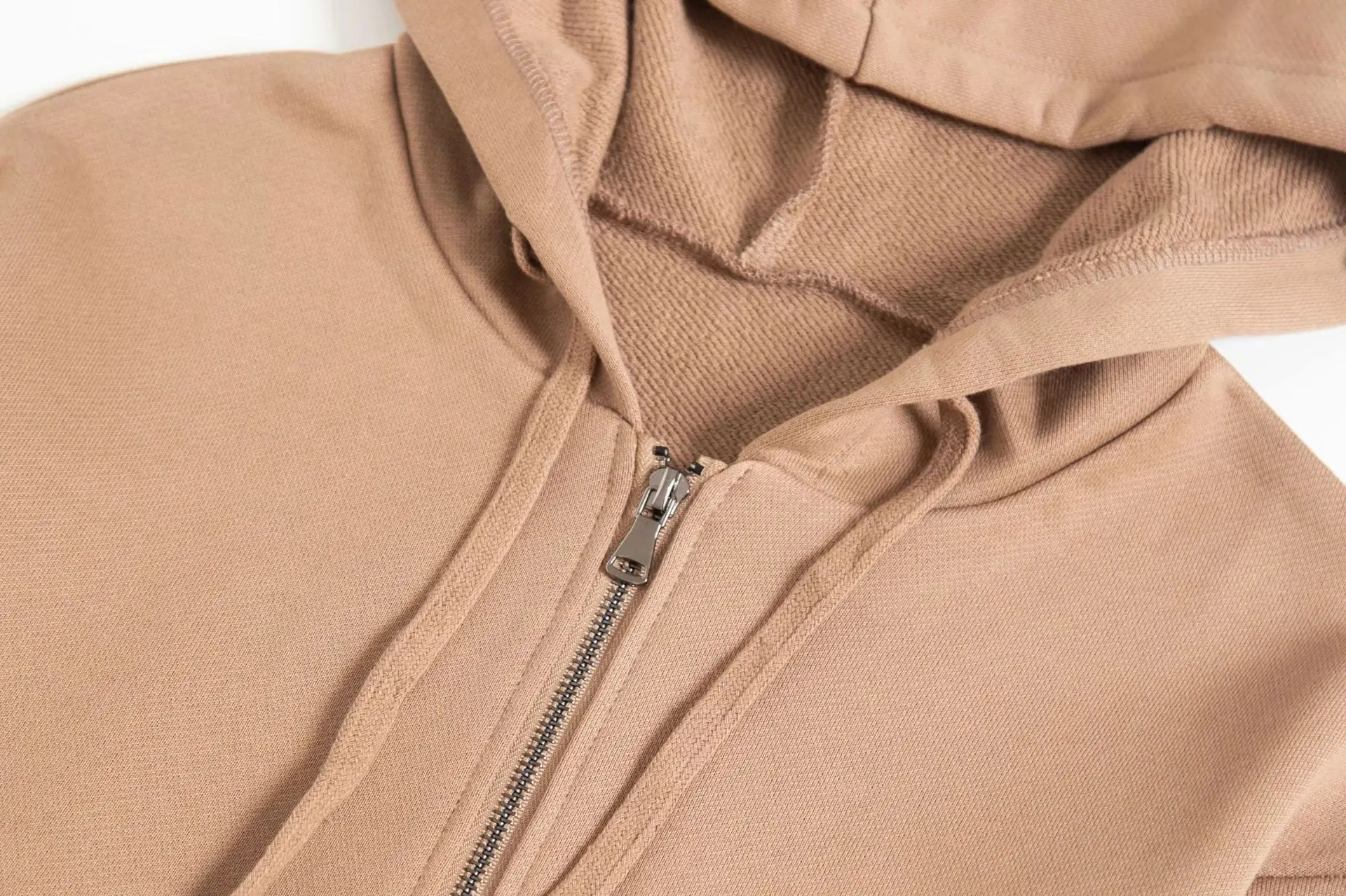 

FNOCE 2020 winter new women's hoodies fashion casual sexy solid long sleeve hooded zipper COTTON short sweatshirt hoodies