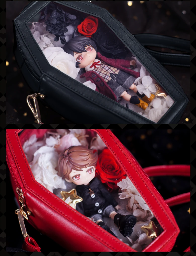 

BJD doll storage bag is suitable for OB11 clay people PU material multi-color optional doll accessories