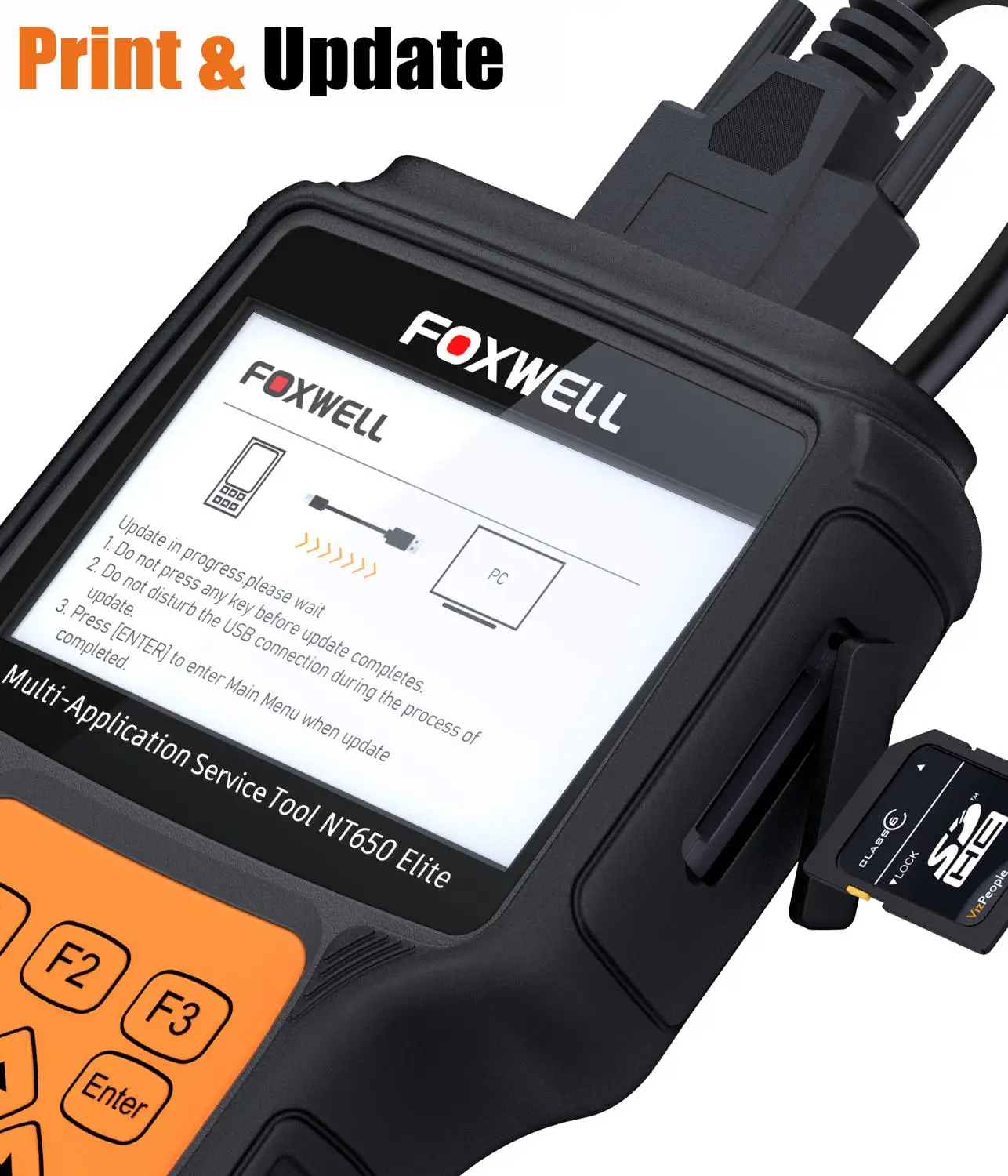 Диагностический инструмент FOXWELL NT650 Elite OBD2 считыватель кодов с ABS подушками