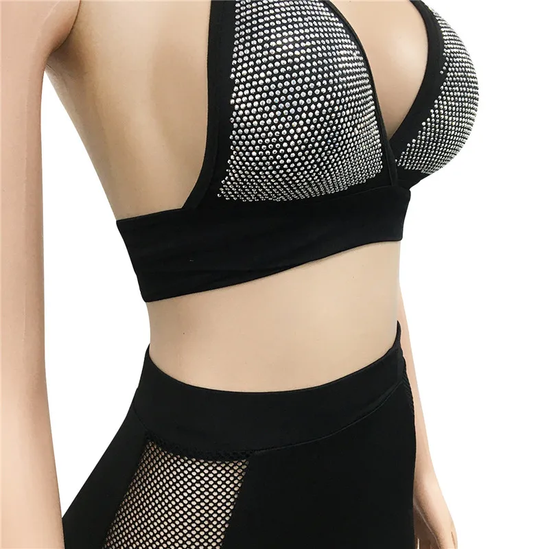 Женский комплект из двух предметов с бриллиантами Adogirl платье