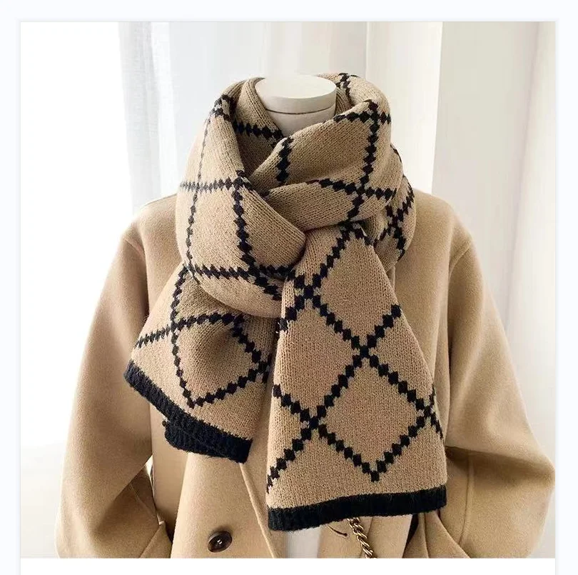 

Luxury Brand 2021 Cotton Lady Big Shawl Imitation Cashmere Scarf Autumn And Winter Thickening Warm Letter Printing Shawl Scarf