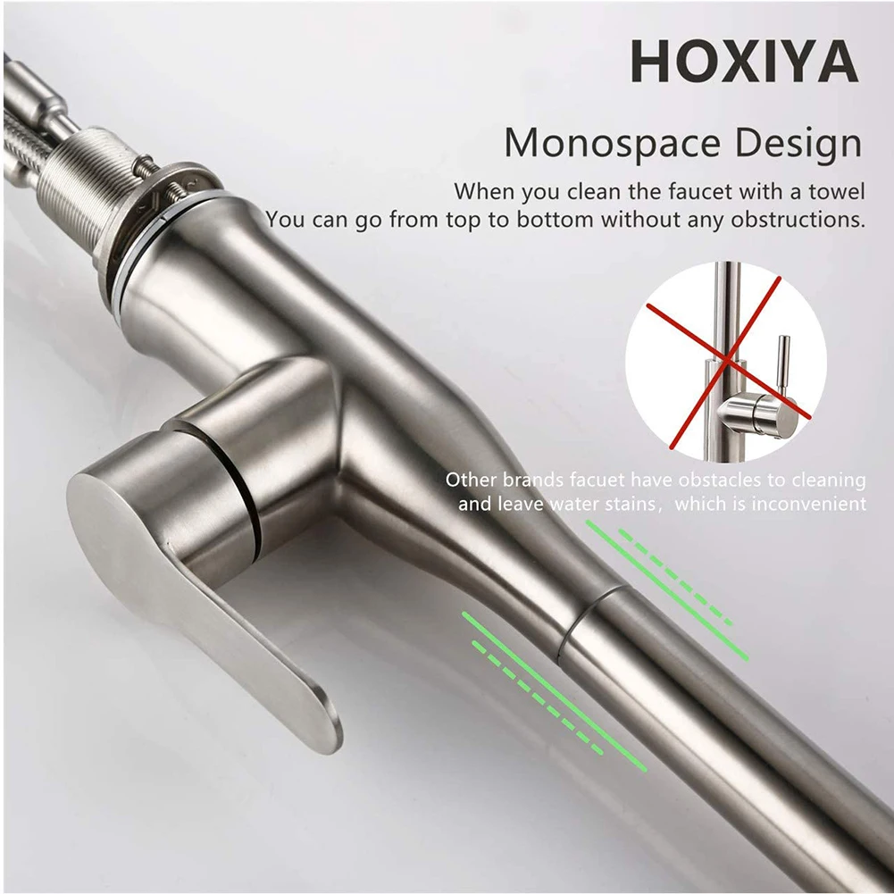 

Kitchen Faucets Pull Out Hot Cold Water Filter Tap for Kitchen Three Spray Modes Design 360 Degree Swivel Spout