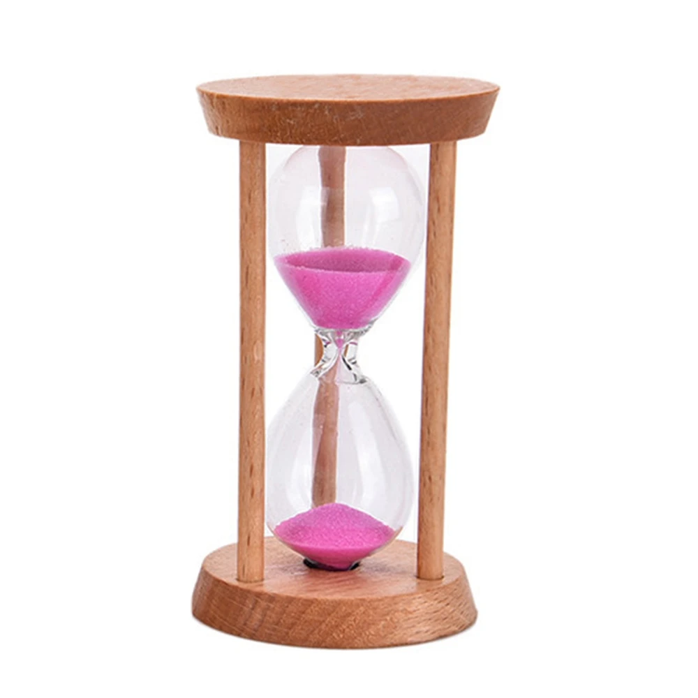 Бамбуковый таймер с цветным песком хрустальные песочные часы 3 минуты кухонные