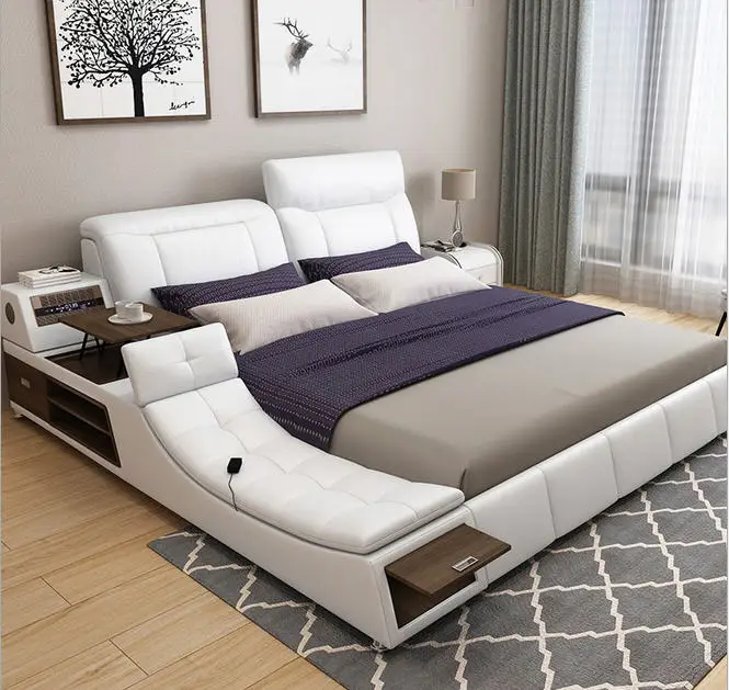 

Кровать из натуральной кожи, мягкие кровати, кровать для спальни