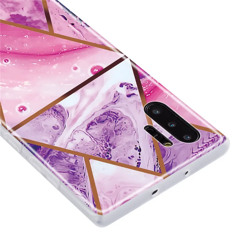 Покрытие с геометрическим рисунком Мрамор чехол для samsung Galaxy Note 10 плюс S8 S9 S10 S10E J4 J6 A6 A7 A8 A5 J3 J5 J7 Мягкий ТПУ чехол с мультипликационным рисунком