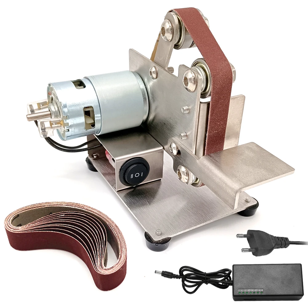

Ленточная электрическая мини-шлифовальная машинка DIY многофункциональный измельчитель, 12-24 В, шлифовальная полировальная машинка-5000 об/мин...
