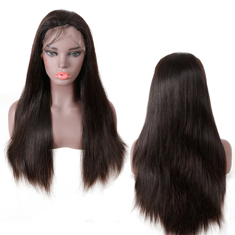 4x4 кружева закрытие на заказ парики для черных женщин бразильские Прямые