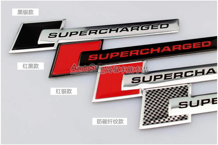 3D Алюминиевые суперзаряженные наклейки для автомобиля значок автомобильный