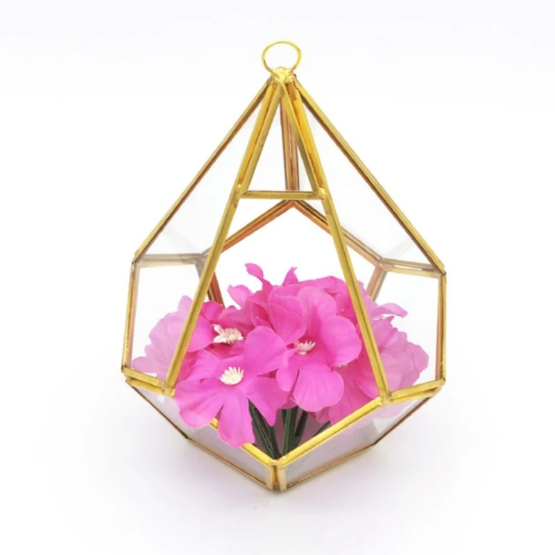 

M2EA Wall Geometric Terrarium Modern Indoor Opening Polyhedron Pot Containers Decor