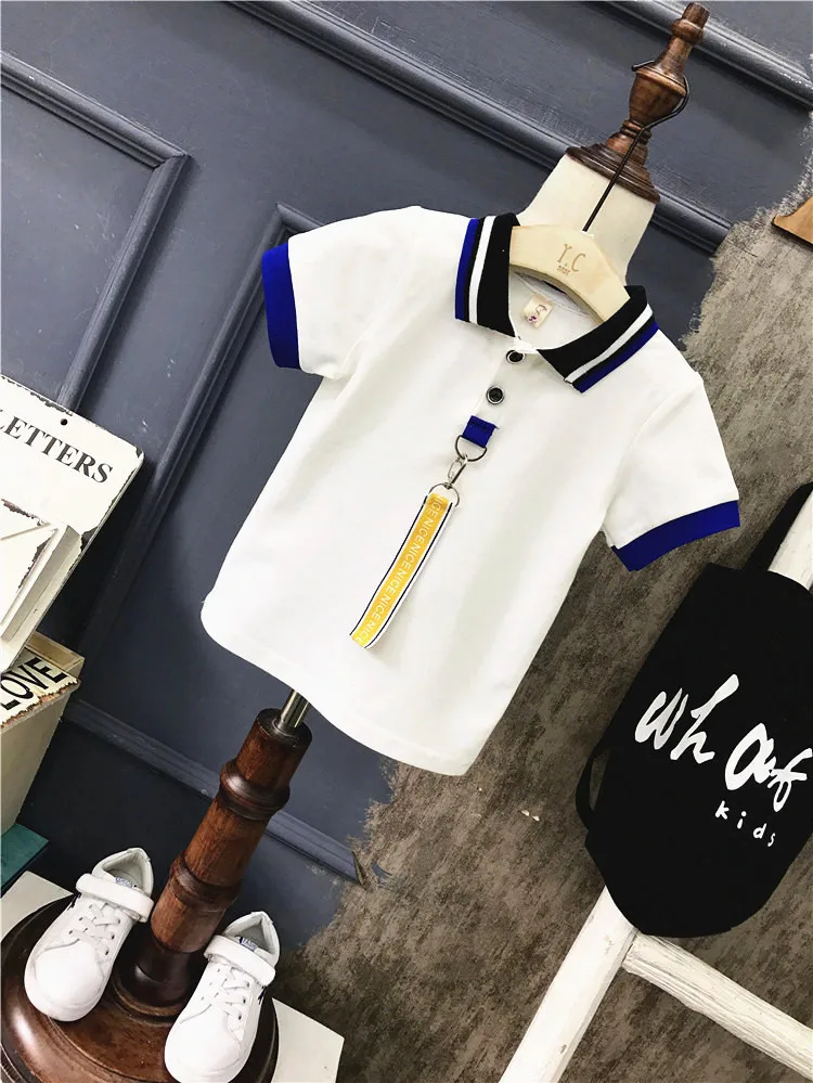 2PCS boys summer clothing set kids fashion letter printed shirt and blue short baby casual turn down collar sleeve top | Детская одежда