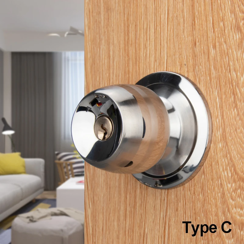 1 шт. дверной замок Бытовой Универсальный шариковый для ванной комнаты спальни