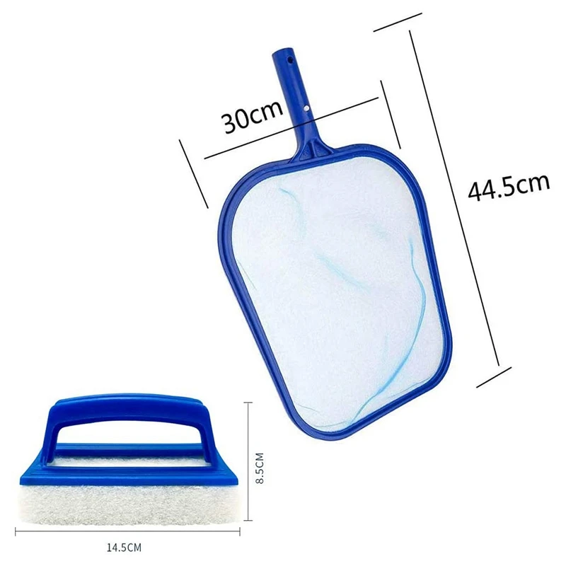 

Pool Cleaning Net, Heavy Duty Leaf Skimmer, Hot Tub Cleaning Tool with Cleaning Brush Hot Tub Accessories Flat Net