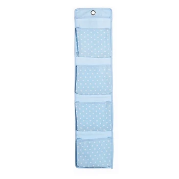 Blue 4 layer 2, 3, 4 кармана, в горошек, водонепроницаемый, ткань Оксфорд, дверь, задняя стенка, прикроватный шкаф, продуктовые подвесные органайзеры, весна-лето, Новинка - Цвет: Blue 4 layer