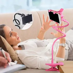 universal lazy mobile phone holder flexible arm clip desktop cell phone bracket desk phone clip holder for smartphone stand free global shipping