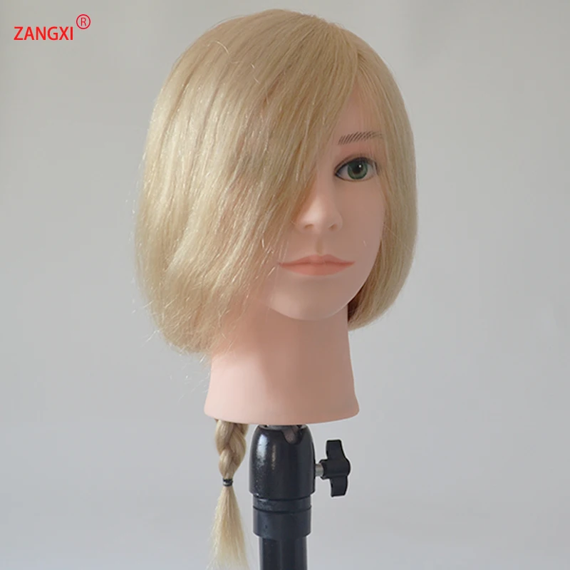 613# White Blonde Human Hair Mannequins For Sale Dolls Head for Pait curl iron hairstyling Professional Manikin head training