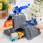 Большой пластиковый двойной туннель для деревянной железной дороги, игрушечный поезд для детей, малышей, мальчиков и девочек, совместим со всеми основными брендами