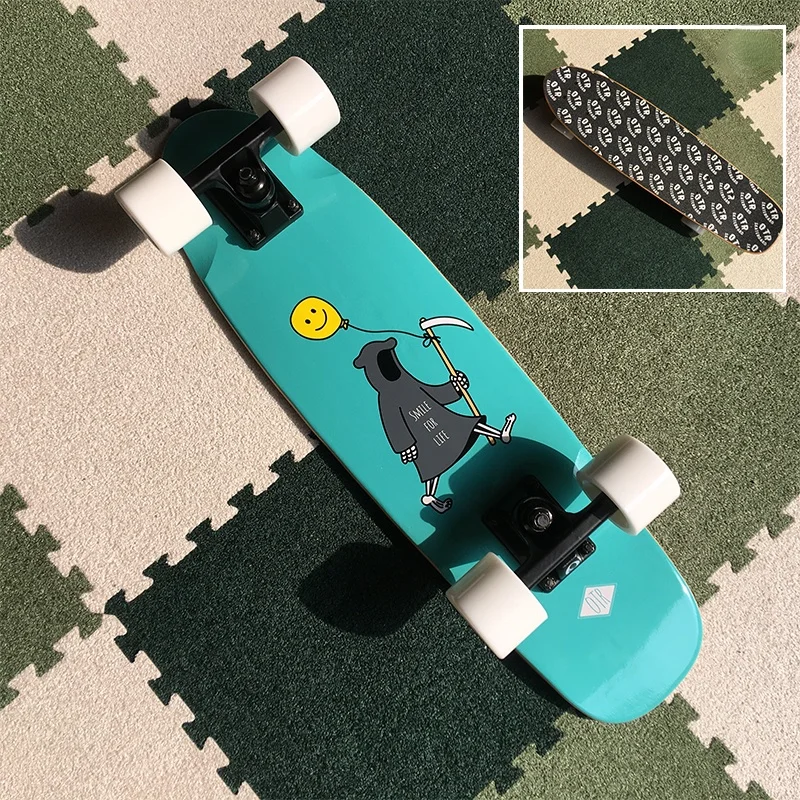 

Кленовый Скейтборд, модный профессиональный скейтборд для начинающих, банан, 4 колеса, рыба, скейтборд для подростков, патиноты, скейтборд д...