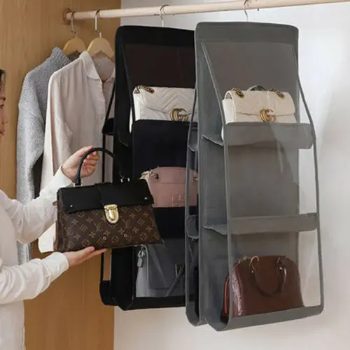 

New Bag storage bag Folding Handbag Storage Organizer Hanging Rack Sundry Bag Holder for Wardrobe Supplies Closet Space Saver