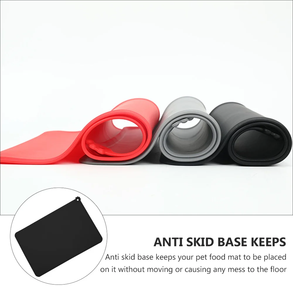 

Pet Feeding Mat Waterproof Pet Place Mat Silicone Anti-Skid Pad Pet Feeder