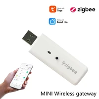 tuya wireless gateway mini zigbee usb smart gateway hub smart life app remote control work with alexa google assistant