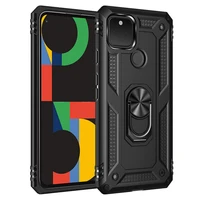 kickstand phone case for google pixel 5 xl 4a 3a shockproof magnet metel ring holder silicone phone case soft armor phone cover