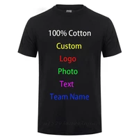 100 cotton t shirt men customized text diy logo your own design photo print uniform company team apparel advertising t shirt