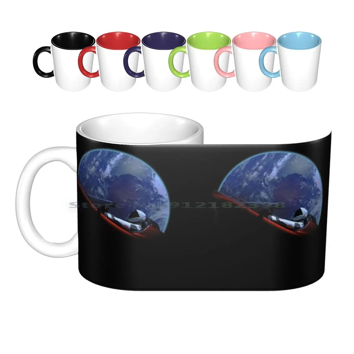 

Spacex Ceramic Mugs Coffee Cups Milk Tea Mug David Bowie Starman Alone Music And Roll Song Guittar Space Sciences Rocketman