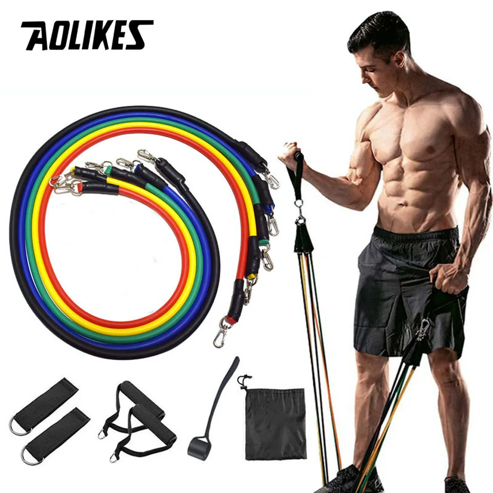 AOLIKES 11 шт./компл. Эспандеры для йоги фитнеса | Спорт и развлечения