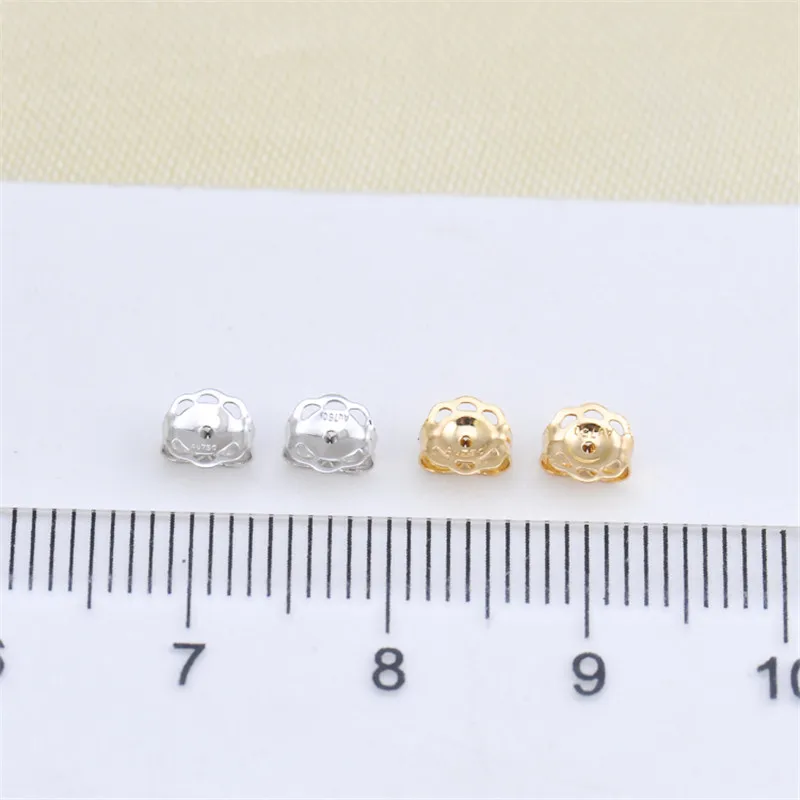 

Ear plug Genuine 18K Yellow Gold AU750 DIY Homemade Necklace Pendant Bracelet Material Accessories