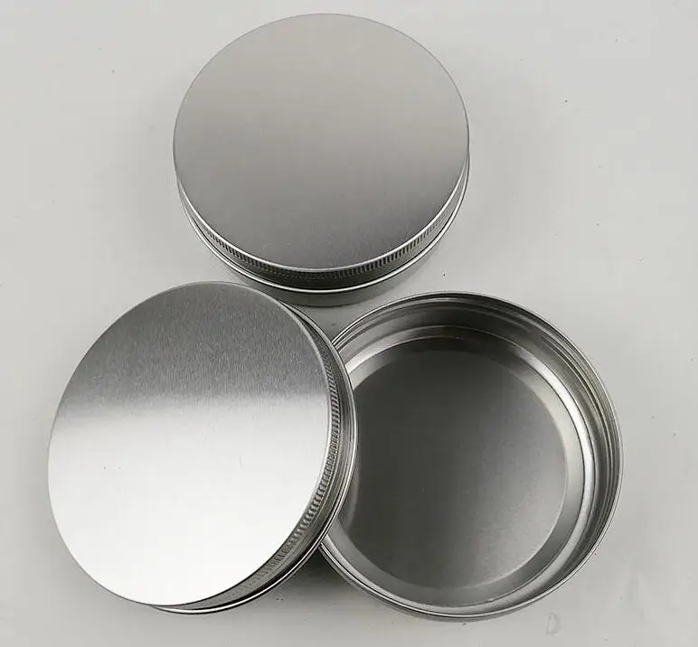 

100ml 100g Multi-Colored Round Aluminum Cans Screw Lid Metal Tins Jars Empty Slip Slide Containers#294