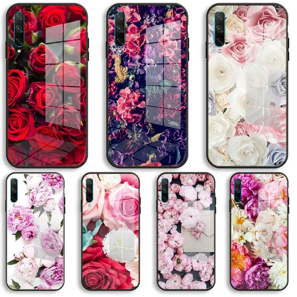 Nayida пиона, роза, Маргаритка, слива, цветы, фотоальбом для Honor 50 30 20 10 Lite Pro 10i 20i 9a X9A 8a X8 8X X8A X7A, стеклянная крышка