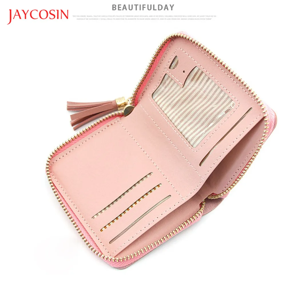 Jaycosin новые женские маленькие кошельки с милым принтом жирафа кожаный кошелек для