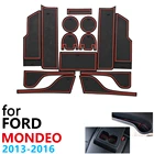 Противоскользящий резиновый коврик для чашки, для Ford Mondeo Fusion V MK5 2013  2016 2014 2015 14 шт., аксессуары, коврик для телефона