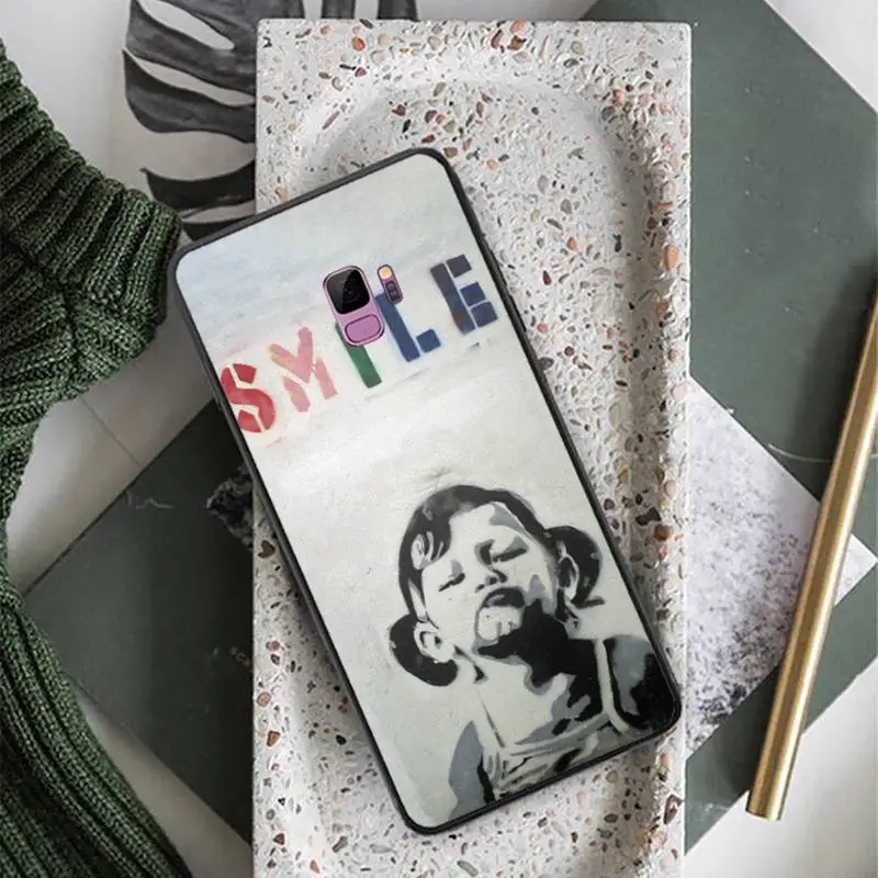 

Street Art Banksy Graffiti vintage Phone Case For Samsung galaxy S 9 10 20 A 10 21 30 31 40 50 51 71 s note 20 j 4 2018 plus