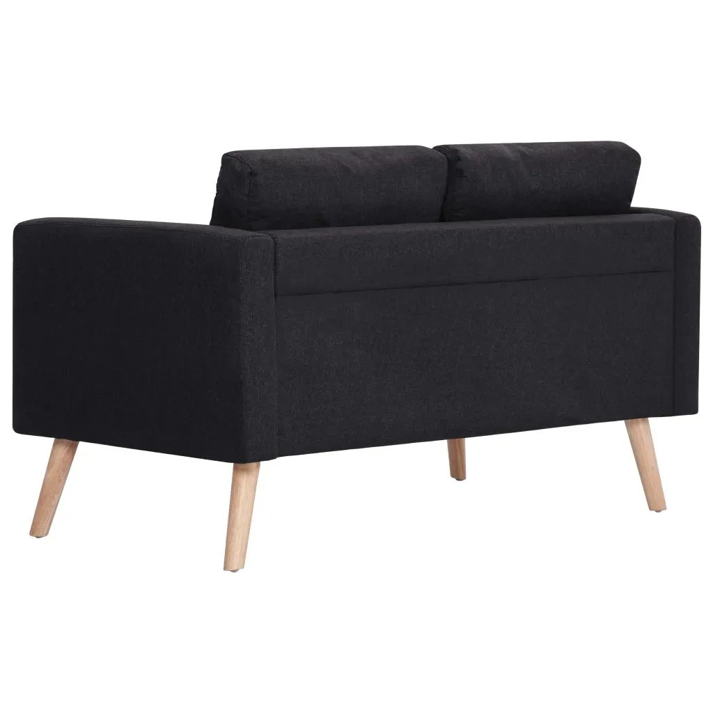 VidaXL 2 Seaters Sofa Black Fabric Living Room | Мебель