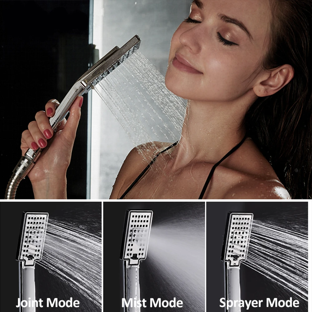 8/10/12/16inch Chrome Bathroom Temperature Display Led Shower Faucet Set Rain Tap TWO-Ways Silent Faucett Torneira do banheiro |