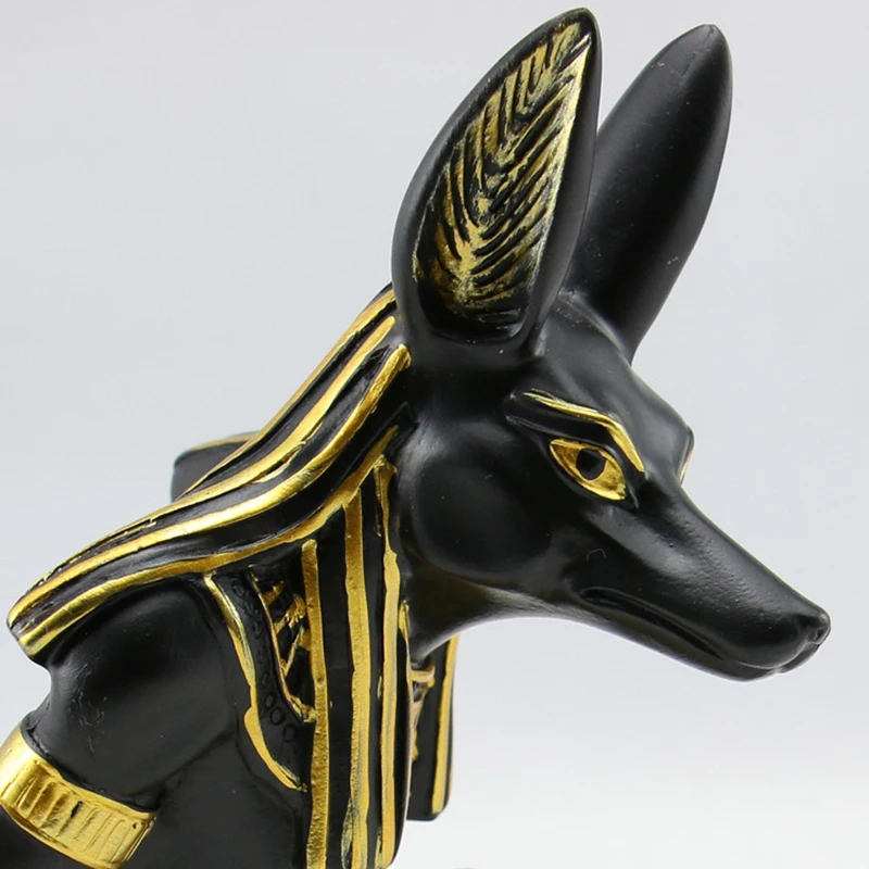 Strongwell Ancient Egyptian Anubis God Wine Rack Holder Figurine Resin Craft Seat Miniature Model Home Decoration Gift | Дом и сад