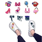 50 шт. розовые милые Подвески для обуви, помада для макияжа, аксессуары для сумок на высоком каблуке, украшения для волос и обуви для девочек