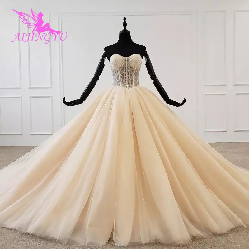 

AIJINGYU Affordable Evening Dresses Decorations Plus 2 In 1 Indian Fat Size Gown Lace Robes