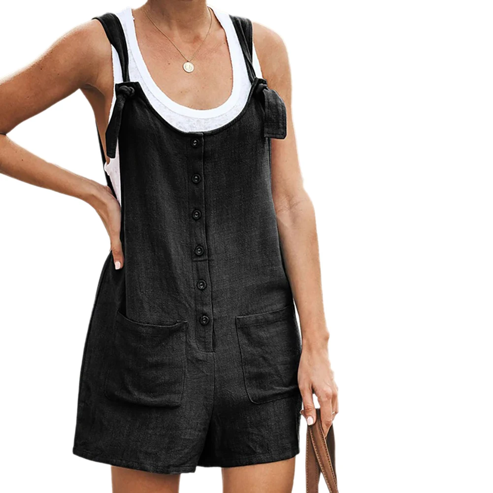 

Womens Short Romper 2020 Loose Linen Rompers for women woman jumpsuit Cotton Linen Jumpsuits Casual Tracksuit