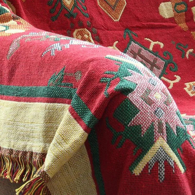 Диван одеяло покрывало богемное на диван/кровать/самолет дорожные пледы сшитое s