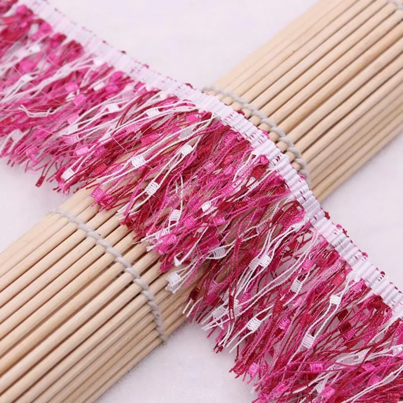 1Yards Lace Ribbon Sewing Tassel Trim 4.5cm/Wide Silk Fringe Tassels for Jewelry Diy Garment Fabric Accessory tassle | Дом и сад