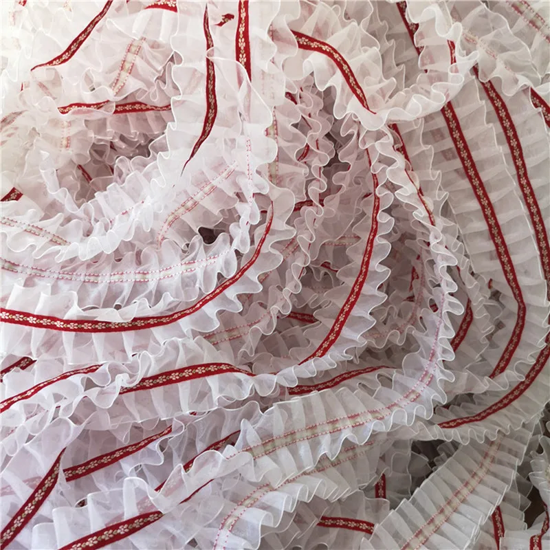 1 м новейшая вышивка кружевные ленты с отделкой Материал 4 см гипюровая сетка