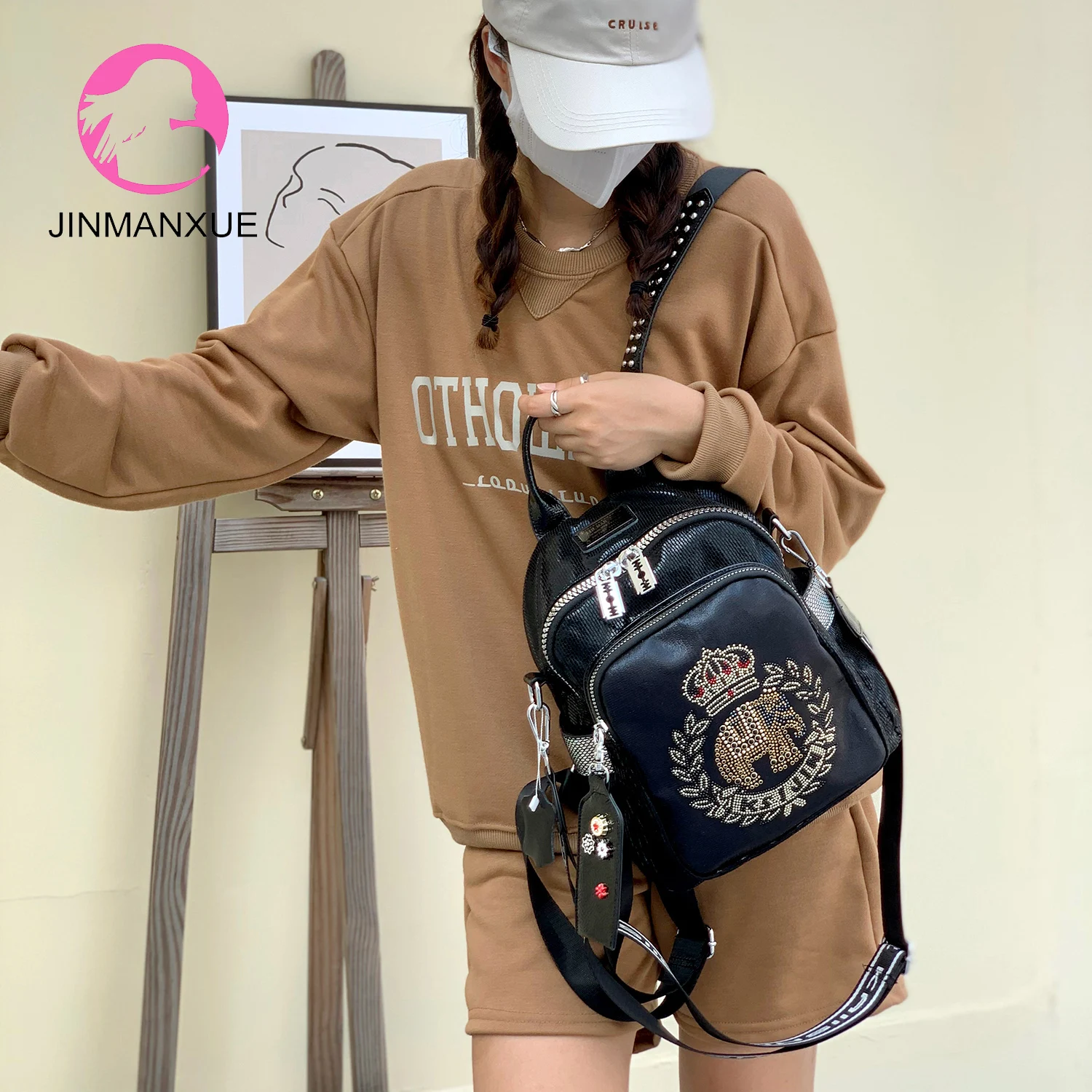 

Fashion Handbags Soft Rucksack Large Capacity Travel Backpack Women School Bag High Quality Shoulder Bags Leather Knapsack sac