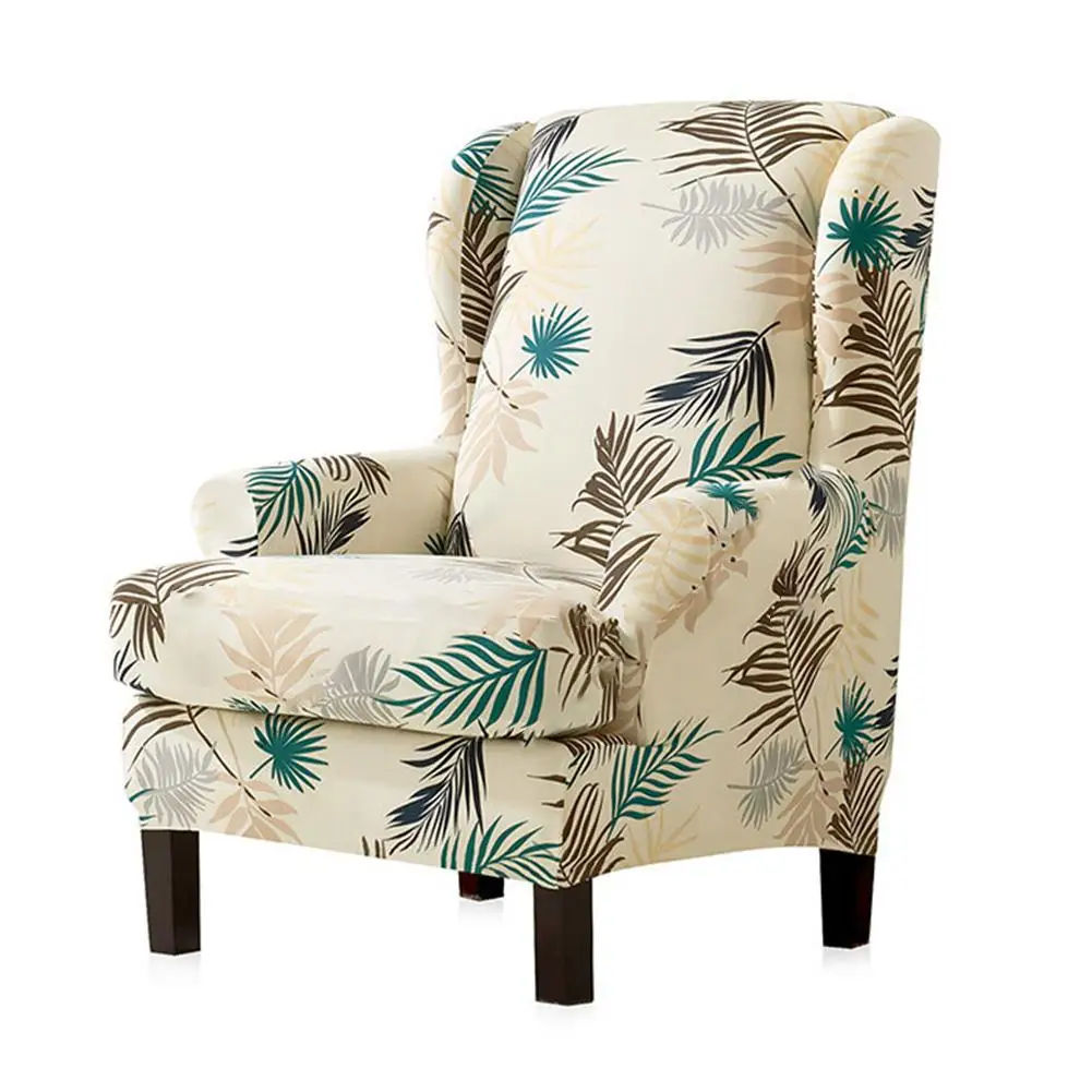 2 шт Крыло чехол для кресла Wingback крышка печатное кресло стрейч протектор#4W