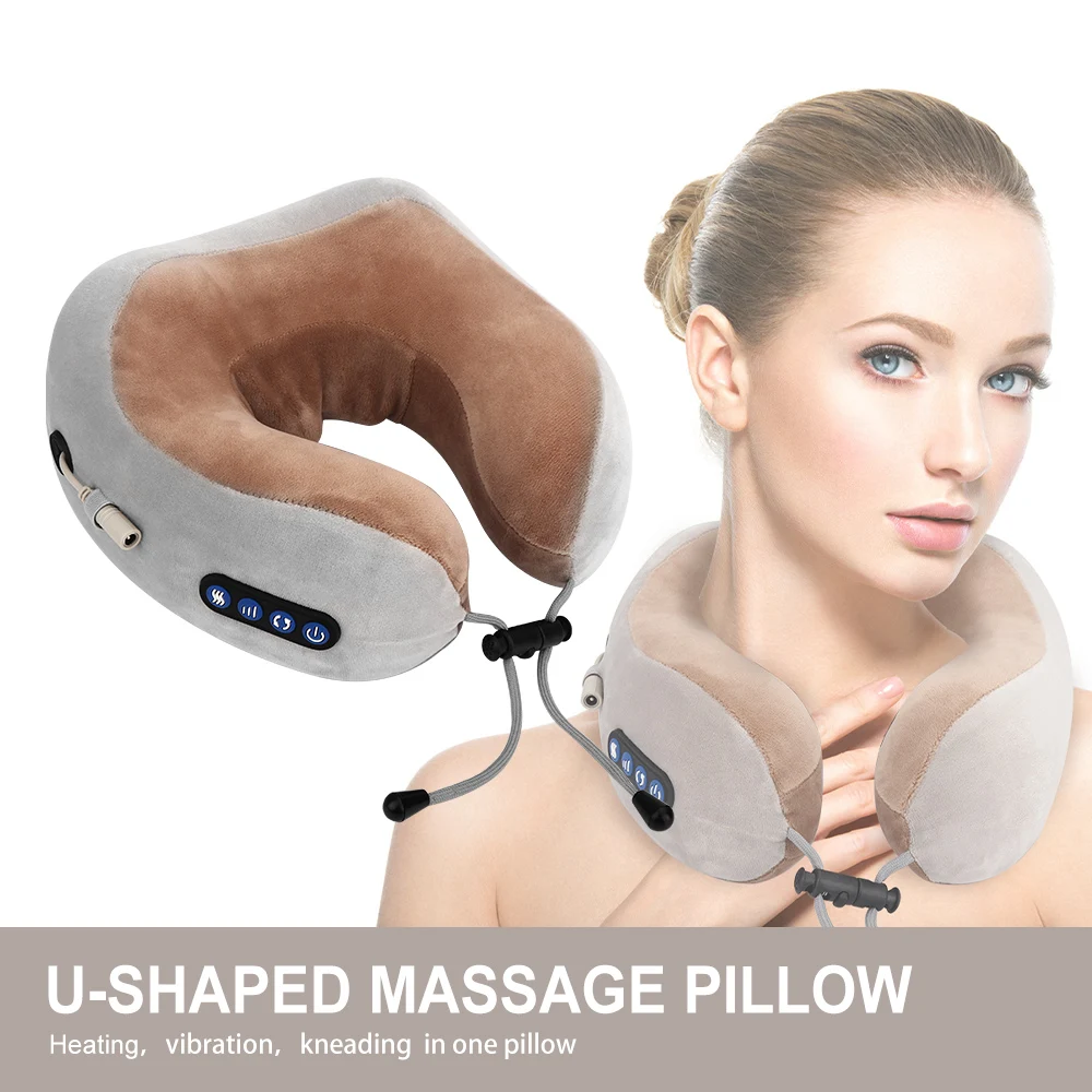 

Массажер U-образный электрический для шеи, многофункциональная портативная Массажная подушка для шеи и плеч, для путешествий, дома, автомоб...