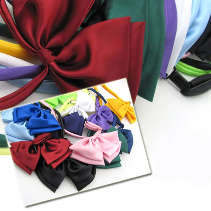 Женский галстук-бабочка красного черного цветов 1 шт. однотонный для девушек