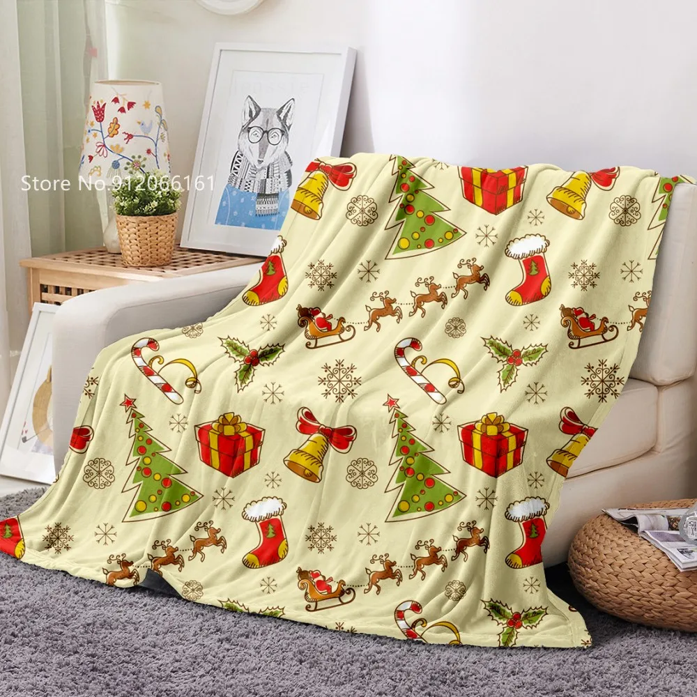 

Cartoon Christmas Gift Throw Blanket Soft Boy Girl Baby Coral Fleece Blankets Warm Sofa Bed Sheets For Bedroom Flannel Blanket