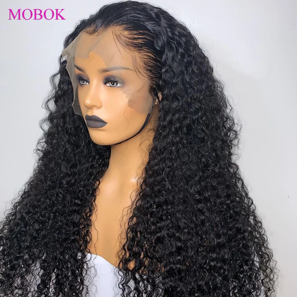 Парик с кудрявым кружевом 150% малазийский кудрявый парик Remy 13X4 парики фронтальным